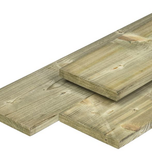 ME grenen tuinplank geimpregneerd 1.5x14.0x300cm geschaafd