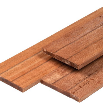 Hardhouten tuinplank kunstmatig gedroogd 1.4x14.0x195cm glad 2xV