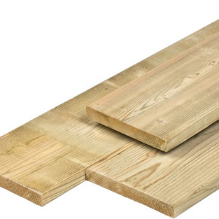 NE vuren tuinplank geimpregneerd 1.9x14.5x240cm glad geschaafd 4rh