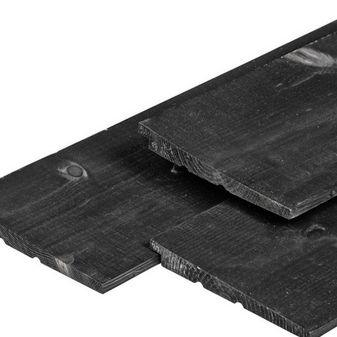 Noord-Europees vuren Zweeds rabat Eco gedroogd. zwart gespoten 1.1/2.2x19.5x480 cm