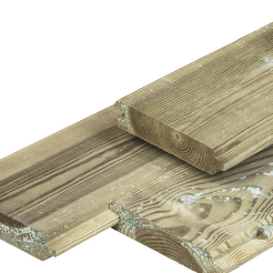 Grenen blokhutprofiel geimpregneerd 2.8x12.5x300cm geschaafd