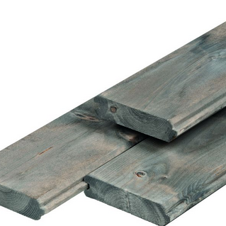 Blokhutprofiel vuren zilvergrijs geimpregneerd 2.8x12.1x360cm