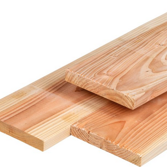 Douglas plank 2.8x17.5x400cm geschaafd. gedroogd