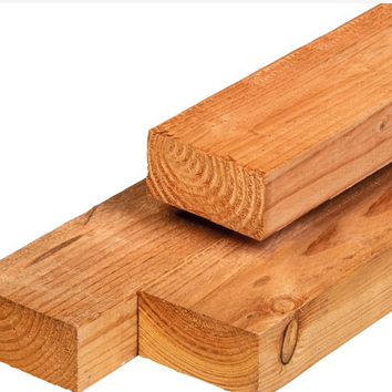 Douglas ligger ongedroogd 5.0x10.0x300cm fijnbezaagd