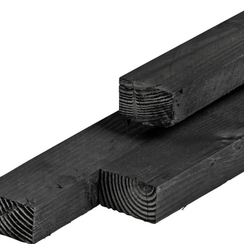 Douglas timmerhout zwart geimpregneerd 4.5x7.5x300cm fijnbezaagd