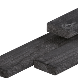 Douglas stachetteregel ongedroogd 2.1x4.5x300cm zwart geimpregneerd