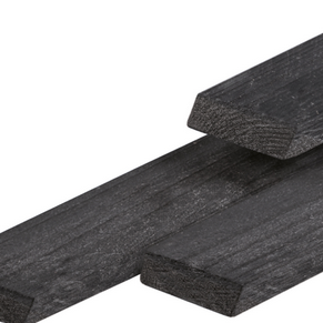 Douglas Rhombus profiel geschaafd 2.0x6.5x180cm gedroogd. zwart gespoten