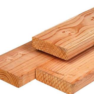 Douglas ligger gedroogd 4.5x16.0x300cm geschaafd