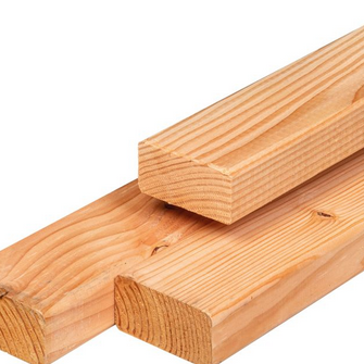 Douglas ligger gedroogd 4.5x9.0x500cm geschaafd
