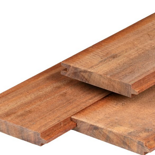 Hardhouten damwand 3.0x18.5x300 fijnbezaagd - duurzaamheidsklasse 1