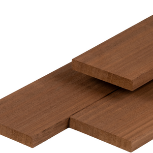 Thermoline thermisch gemodificeerd Ayous plank 1.8x6.8x305 cm geschaafd