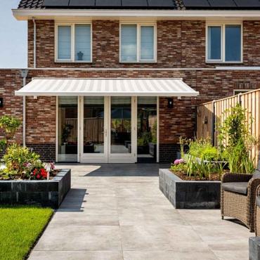 Keramische tegels cera3line Lux & Dutch Bologna Dark Grey 90x90x3 cm