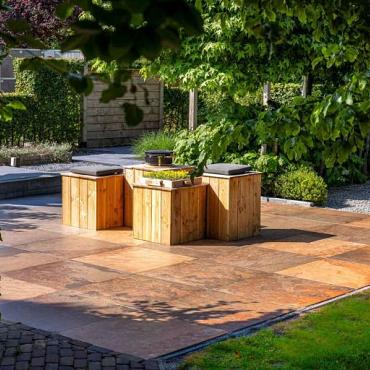 Keramische tegels cera3line Lux & Dutch Peacock Copper 60x60x3 cm