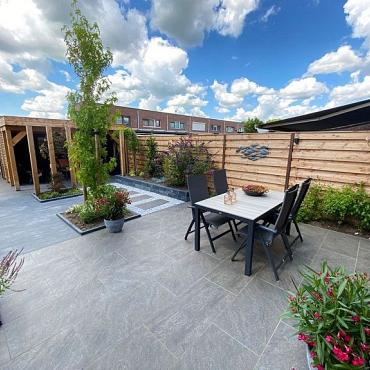 Keramische tegels cera3line Lux & Dutch Pietra Serena Anthracite 45x90x3 cm