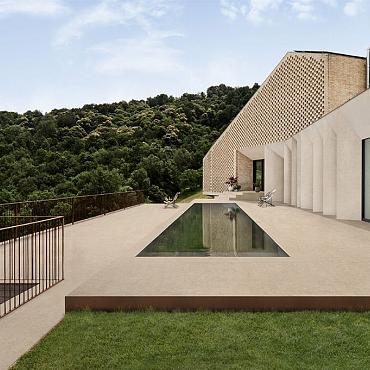 Keramische tegels Lastra Boost Stone Cream 120x120x2 cm