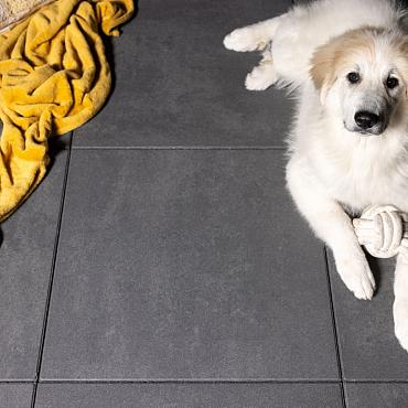 Trippel T 60x60x4 Zwart/Grijs gen