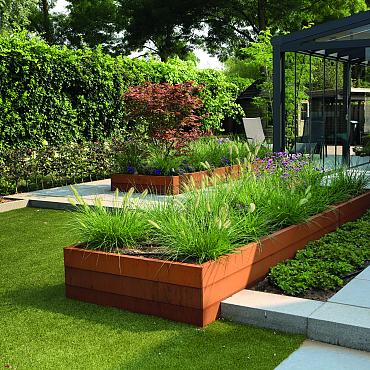 FST Bloembak modulair - CORTEN 150x150x28 cm