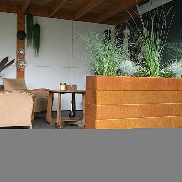 FST Bloembak modulair - CORTEN 300x60x70 cm