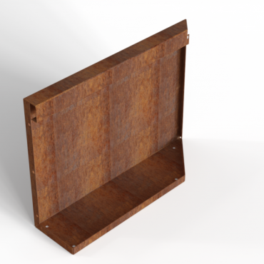 Bloembak Module+ Uitwendig hoekpaneel (B) 60x42 cm L CORTEN