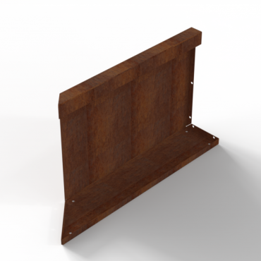 Bloembak Module+ Inwendig hoekpaneel (C) 60x42 cm R CORTEN