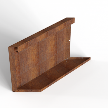 Bloembak Module+ Parallel paneel (E) 60x42 cm L CORTEN