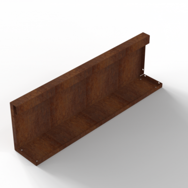 Bloembak Module+ Recht Paneel (A) 90x28 cm CORTEN