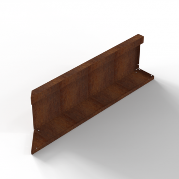 Bloembak Module+ Inwendig hoekpaneel (C) 90x28 cm R CORTEN