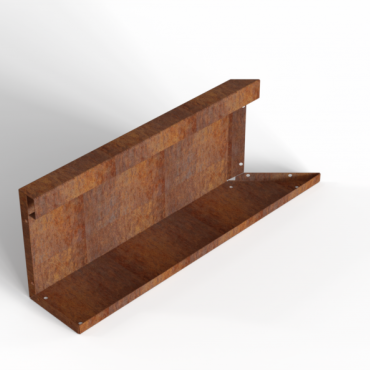Bloembak Module+ Inwendig hoekpaneel (C) 60x28 cm L CORTEN