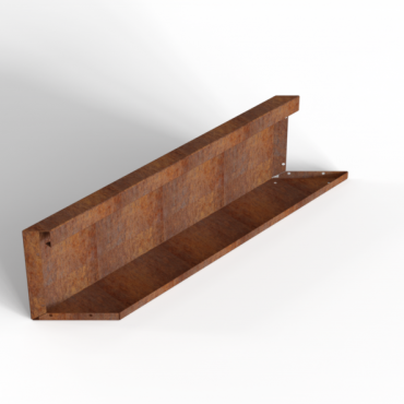 Bloembak Module+ Parallel paneel  (E) 90x28 cm L CORTEN