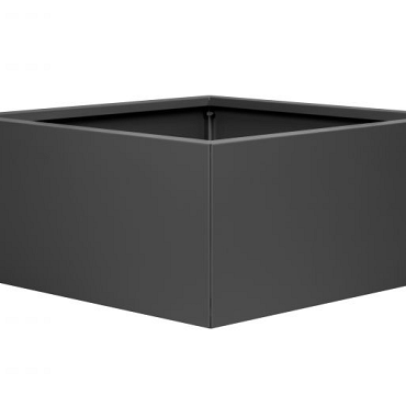 FST Bloembak vlak - ANTRACIET 90x90x60 cm