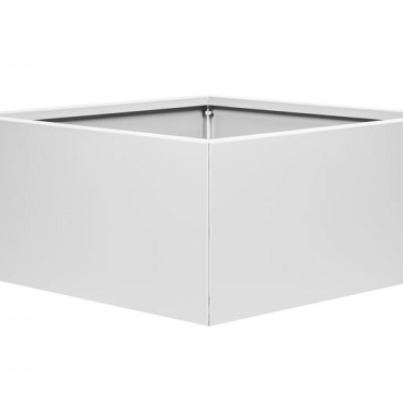 FST Bloembak vlak - WIT 90x90x60 cm