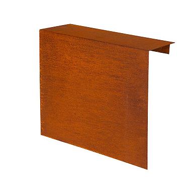 Overzetstuk tbv muurelement 15 cm recht 30x150 cm Corten