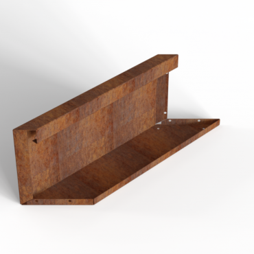 Bloembak Module+ Parallel paneel (E) 60x28 cm L CORTEN