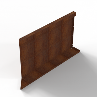Bloembak Module+ Inwendig hoekpaneel (C) 90x56 cm R CORTEN