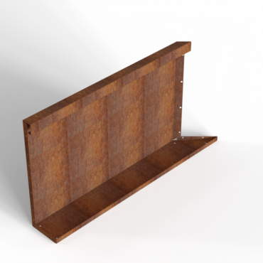 Bloembak Module+ Inwendig hoekpaneel (C) 90x56 cm L CORTEN