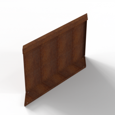 Bloembak Module+ Parallel paneel (E) 90x56 cm R CORTEN