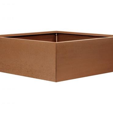 FST Bloembak vlak - CORTEN 300x300x60