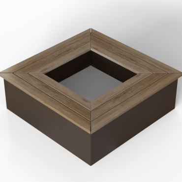 Zitbank - VIERKANT240X240X45.5 GRENEN WAXEDWOOD