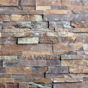 Rusty Slate steenstrip eind/hoekstuk 45/15x15x2-3 cm.