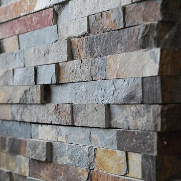 Rusty Slate steenstrip eind/hoekstuk 45/15x15x2-3 cm.