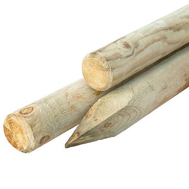 Rondgefreesde paal geimpregneerd Ø14x500cm niet gekruind
