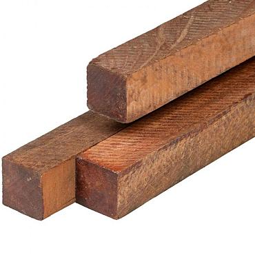 Hardhouten paal 8.5x8.5x400 cm glad geschaafd. ongepunt - duurzaamheidsklasse 1