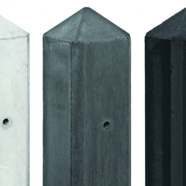 Beton-paal wit/grijs diamantkop 10x10x308cm eindmodel