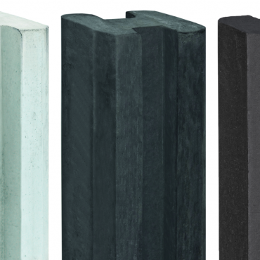 Beton-sleufpaal wit/grijs 11.5x11.5x316cm hoekmodel