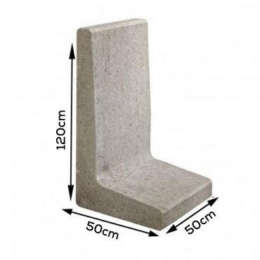 L element 50x50x120 grijs