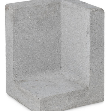 L hoekelement 50x50x120 grijs