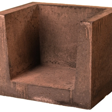 U-hoekelement 40x40x50 Roestbruin