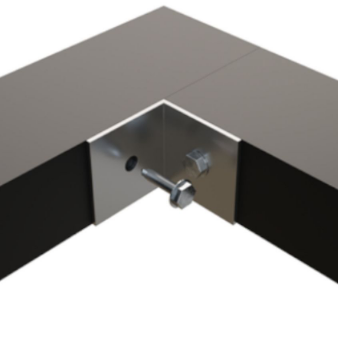 Cobra hoekbeslag 28x35x35 mm voor 30x50mm alu per 20 Stuks in set. incl schroef torx 4x20