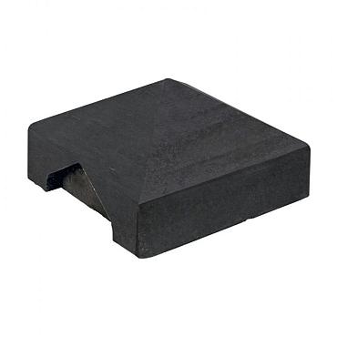 Beton-afdekpet antraciet gecoat diamantkop 14x14x5cm zonder uitsparing