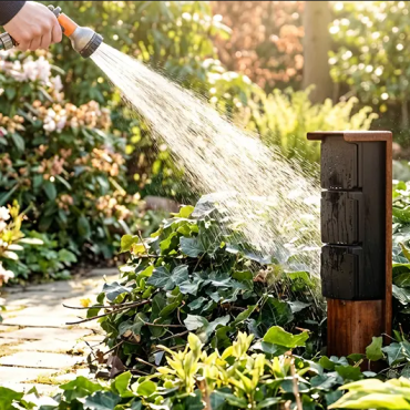 Glampère PRO+ Luxe trippel stopcontact met kabeldoos Corten (incl. afdekkap en installatiedraad)